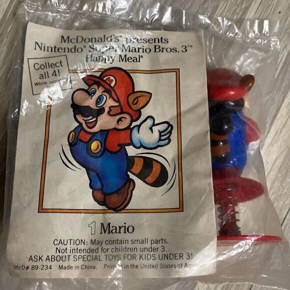 Nintendo Mario Brothers 3 vintage McDonald’s Toy Mario on pop up toy display - Picture 8 of 9